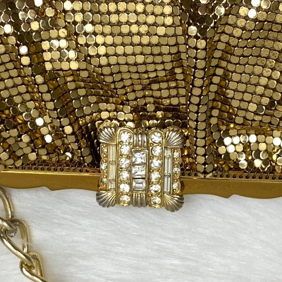 Vintage Whiting and Davis Art Deco Gold Mesh Purse - Picture 3 of 13